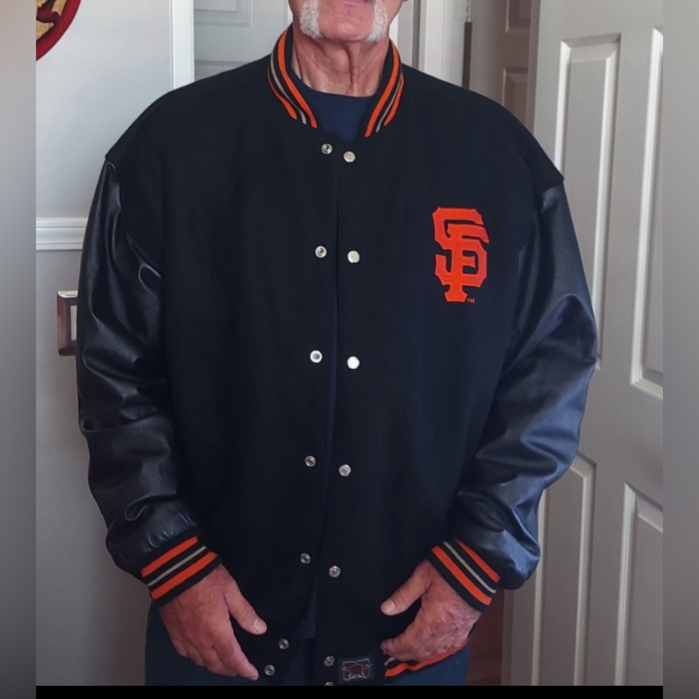San Francisco Giants JH Design Black Reversible Fleece Jacket